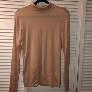 Basic H&M Blush Pink Long Sleeve Turtleneck